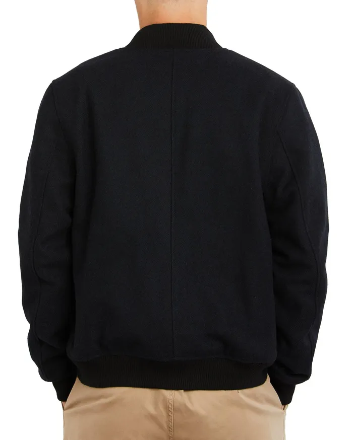 Ben Sherman Outerwear Wool Bomber Jacket 8211 Black 8211 Men