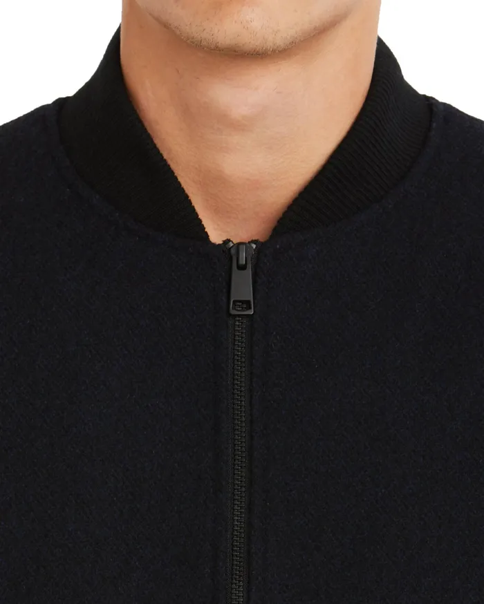 Ben Sherman Outerwear Wool Bomber Jacket 8211 Black 8211 Men