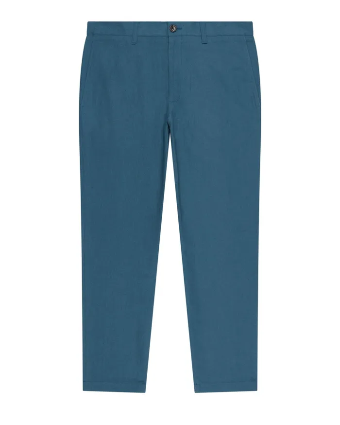 Ben Sherman Pants and Chinos CottonLinen SlimTaper Trouser 8211 Indigo 8211 Men