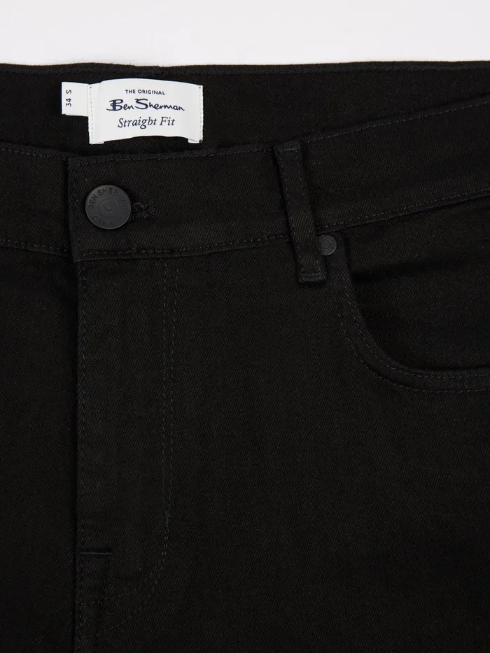Ben Sherman Pants and Chinos StraightLeg Jeans 8211 Black Denim 8211 Men