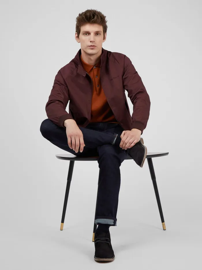 Ben Sherman Polos LongSleeve Signature Knit Polo 8211 Caramel 8211 Men