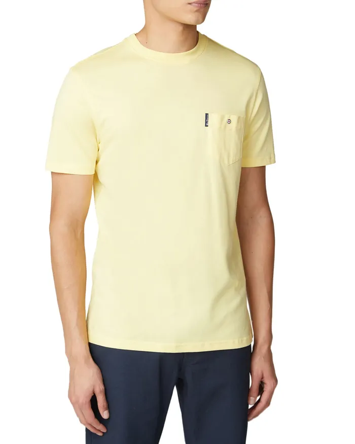 Ben Sherman TShirts Organic Cotton Signature Pocket Tee 8211 Lemon 8211 Men