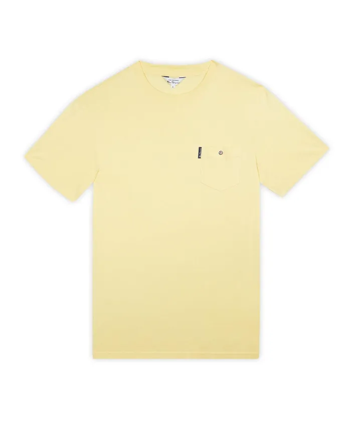 Ben Sherman TShirts Organic Cotton Signature Pocket Tee 8211 Lemon 8211 Men