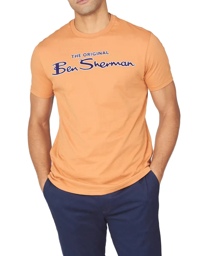 Ben Sherman TShirts Signature Flock Graphic Tee 8211 Anise 8211 Men
