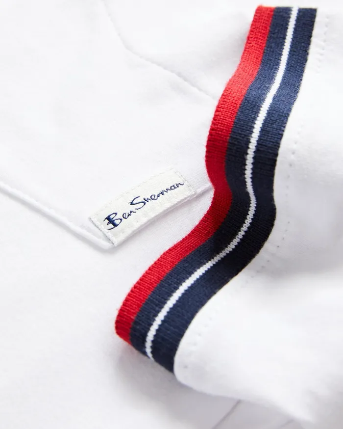 Ben Sherman TShirts Supima Cotton Ringer Pocket TShirt 8211 Bright White 8211 Men