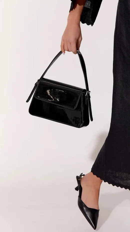 Billy J Bags Women Maisie High Shine Handbag 8211 Black