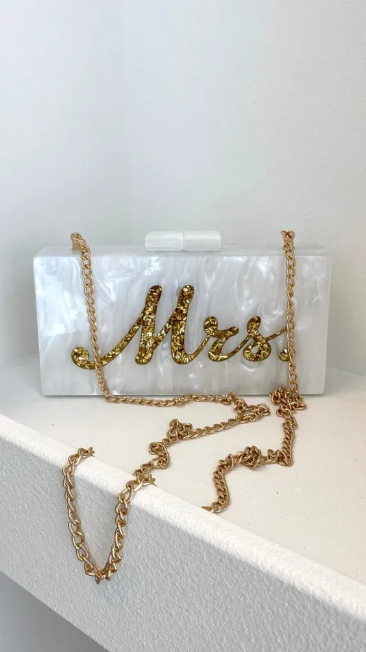 Billy J Bags Women Mrs Pearla Clutch 8211 WhiteGold
