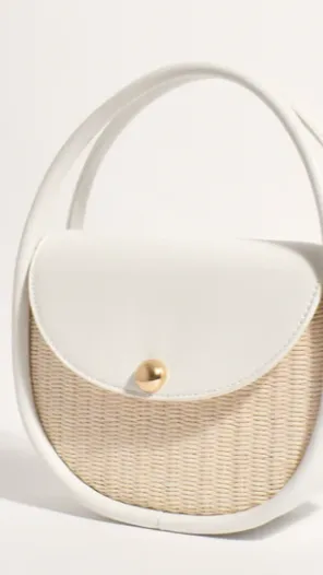 Billy J Bags Women Violetta Woven Circular Mini Bag 8211 Cream