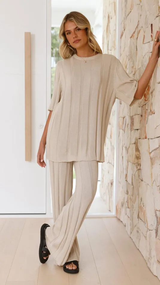Billy J Bottoms Women Bayu Knit Pants 8211 Cream