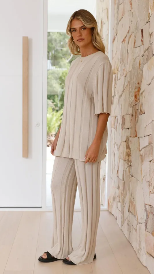 Billy J Bottoms Women Bayu Knit Pants 8211 Cream