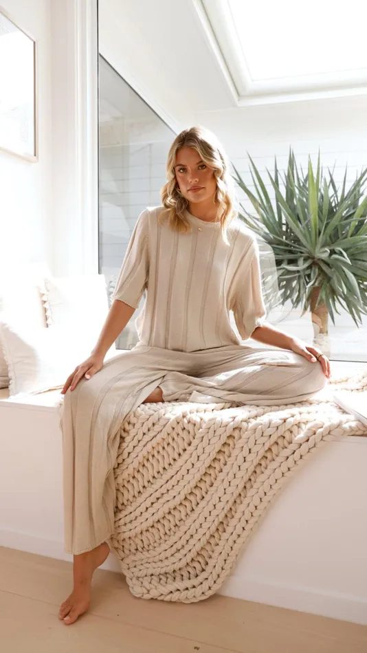 Billy J Bottoms Women Bayu Knit Pants 8211 Cream