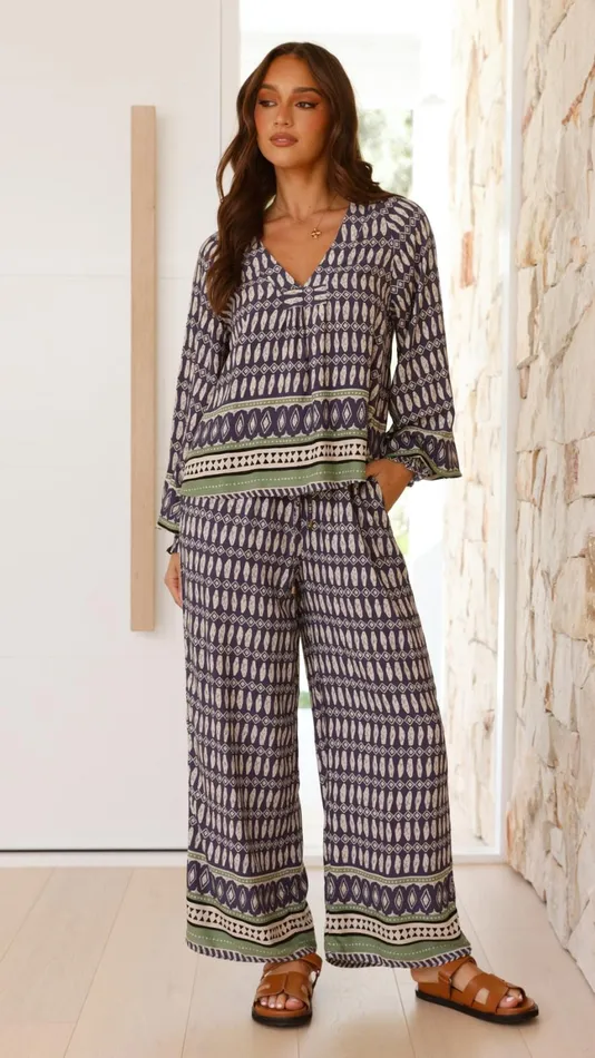 Billy J Bottoms Women Cici Pants 8211 Lorena Print
