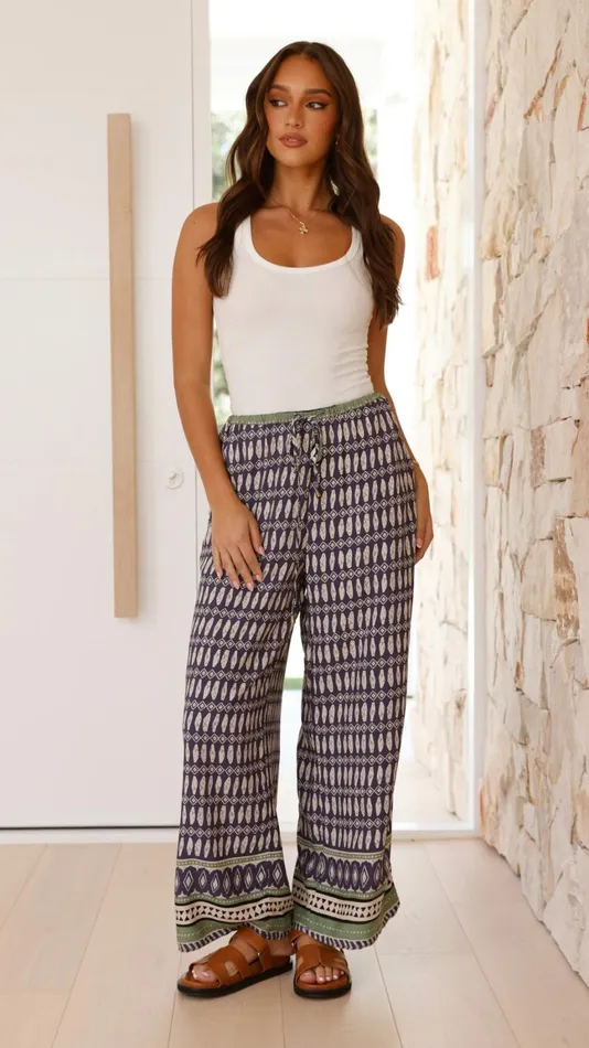 Billy J Bottoms Women Cici Pants 8211 Lorena Print