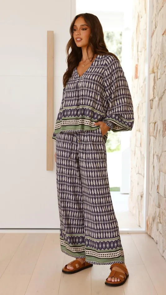 Billy J Bottoms Women Cici Pants 8211 Lorena Print