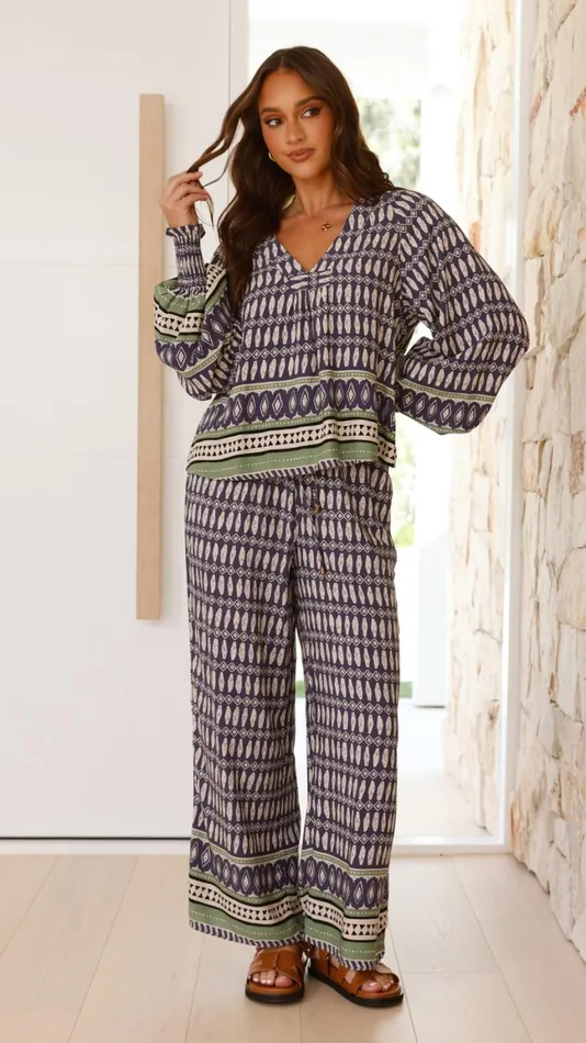 Billy J Bottoms Women Cici Pants 8211 Lorena Print