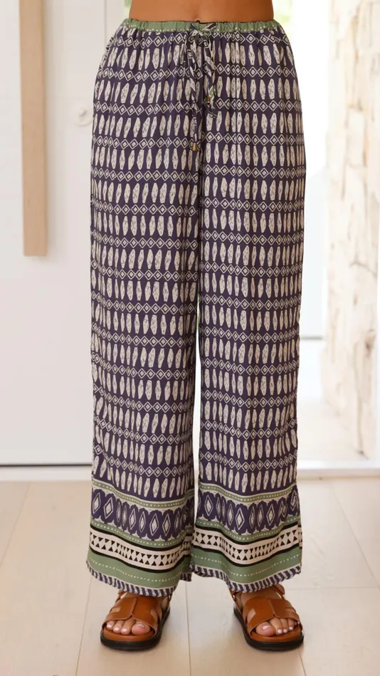 Billy J Bottoms Women Cici Pants 8211 Lorena Print