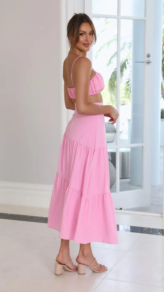 Billy J Bottoms Women Saraya Top And Skirt Set 8211 Pink