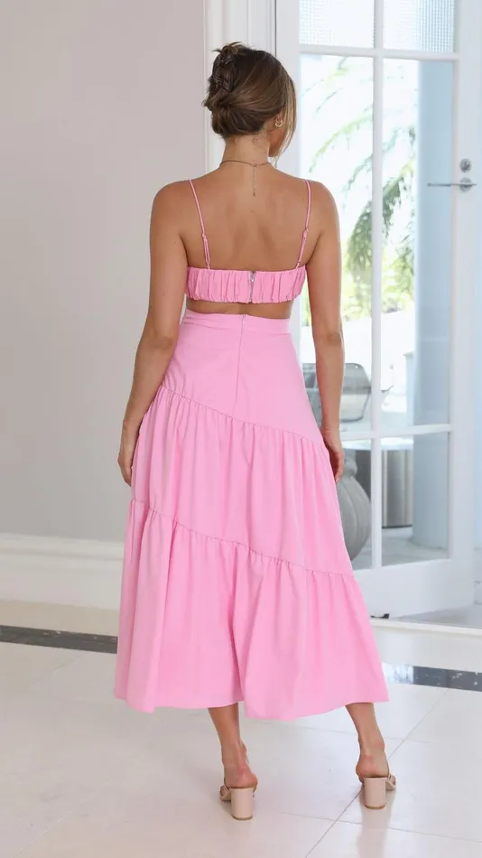 Billy J Bottoms Women Saraya Top And Skirt Set 8211 Pink