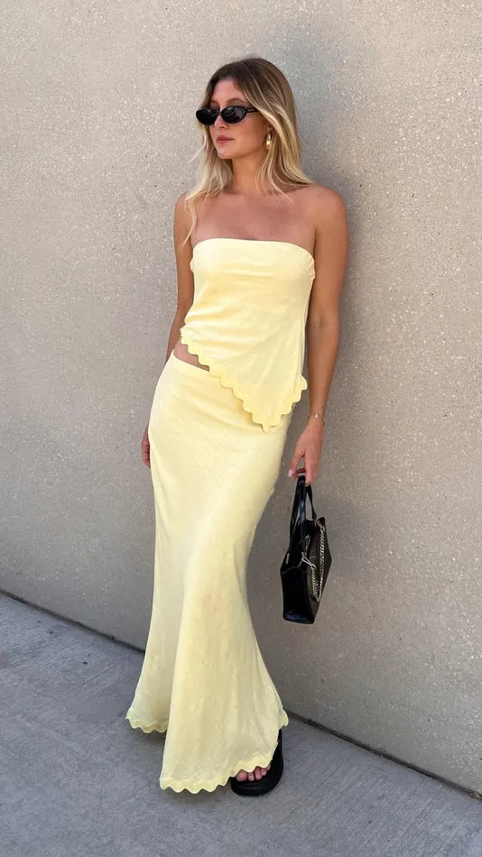 Billy J Bottoms Women Solara Maxi Skirt 8211 Yellow