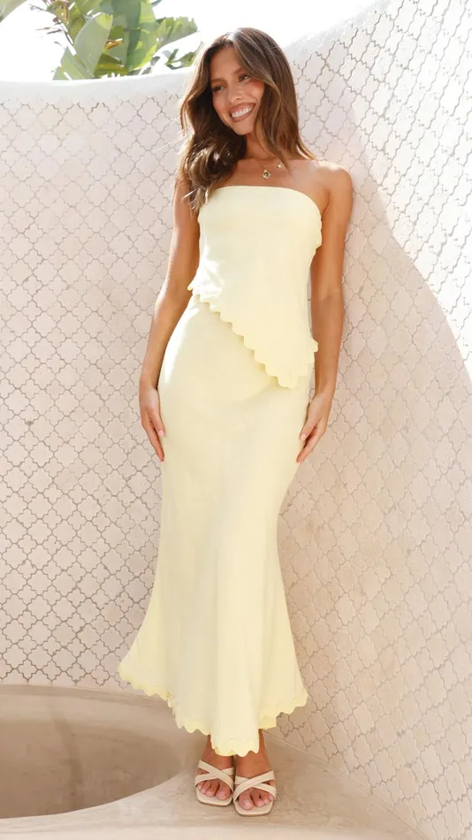 Billy J Bottoms Women Solara Maxi Skirt 8211 Yellow