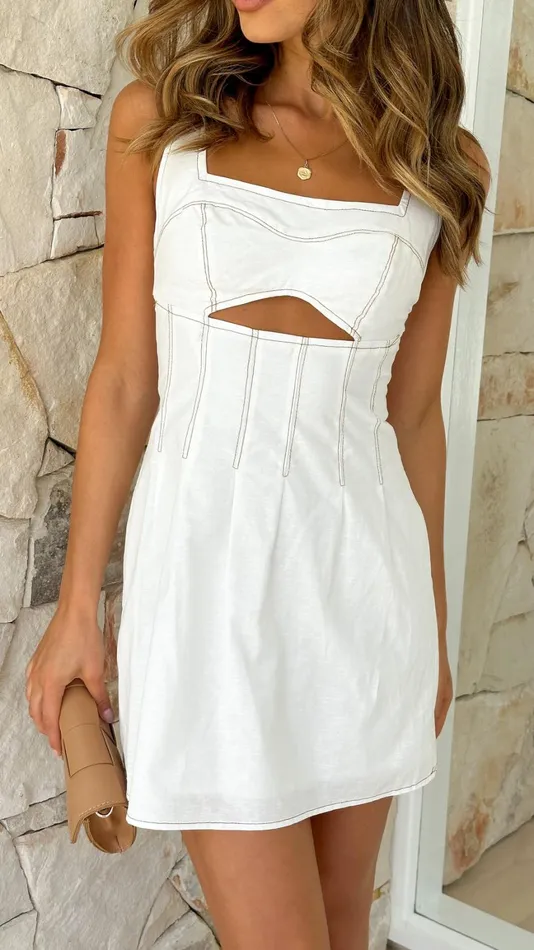 Billy J Dresses Women Adanna Mini Dress 8211 White