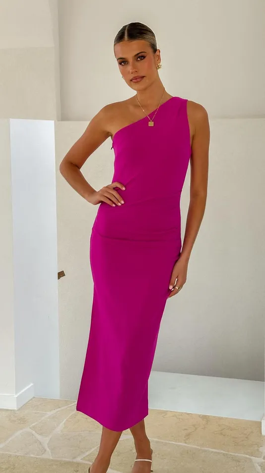 Billy J Dresses Women Alaina Midi Dress 8211 Magenta