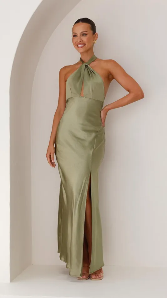 Billy J Dresses Women Amalia Maxi Dress 8211 Olive