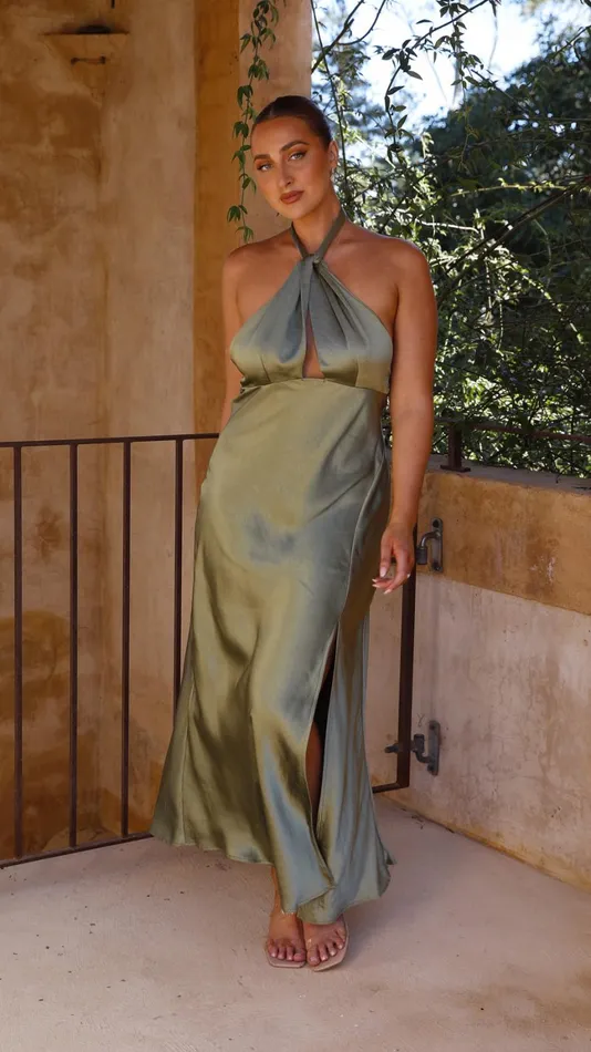 Billy J Dresses Women Amalia Maxi Dress 8211 Olive