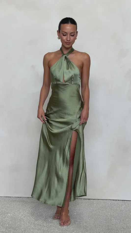 Billy J Dresses Women Amalia Maxi Dress 8211 Olive