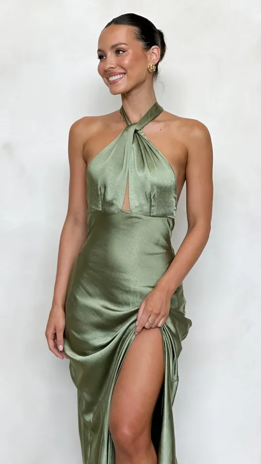Billy J Dresses Women Amalia Maxi Dress 8211 Olive