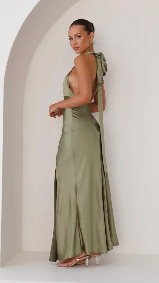 Billy J Dresses Women Amalia Maxi Dress 8211 Olive