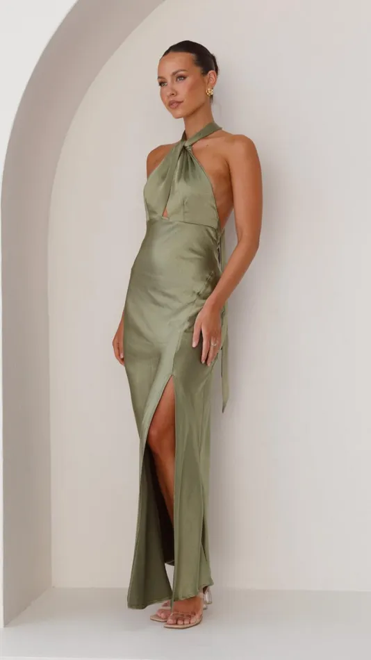 Billy J Dresses Women Amalia Maxi Dress 8211 Olive