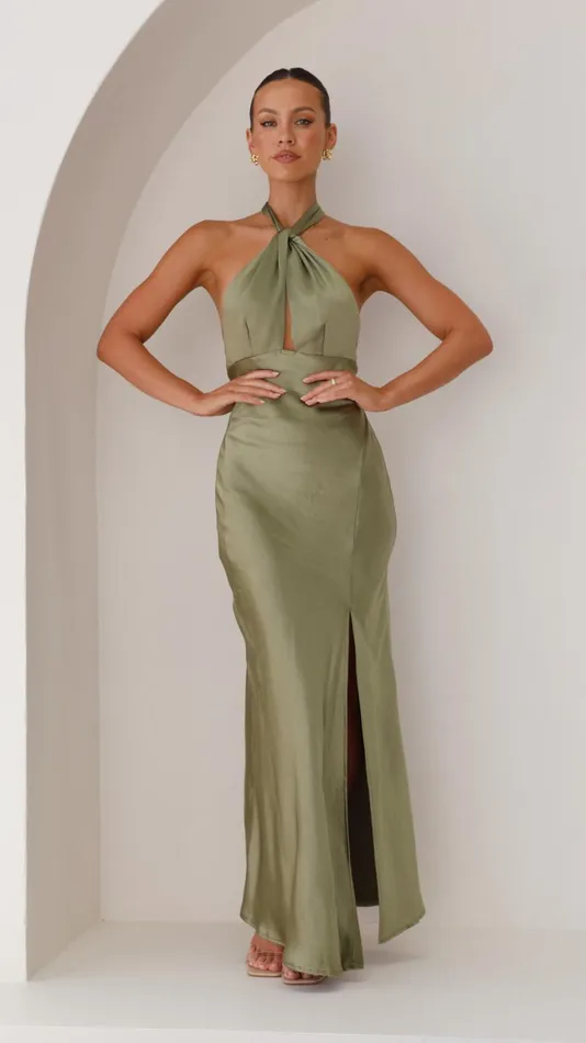 Billy J Dresses Women Amalia Maxi Dress 8211 Olive