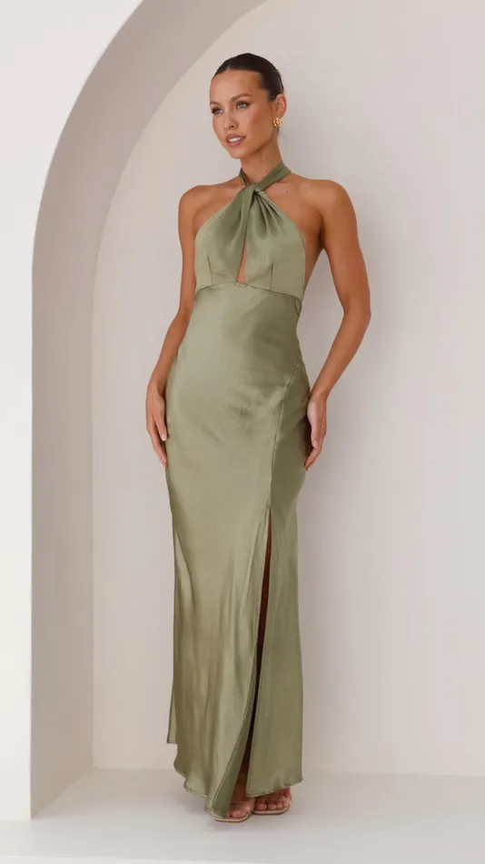 Billy J Dresses Women Amalia Maxi Dress 8211 Olive