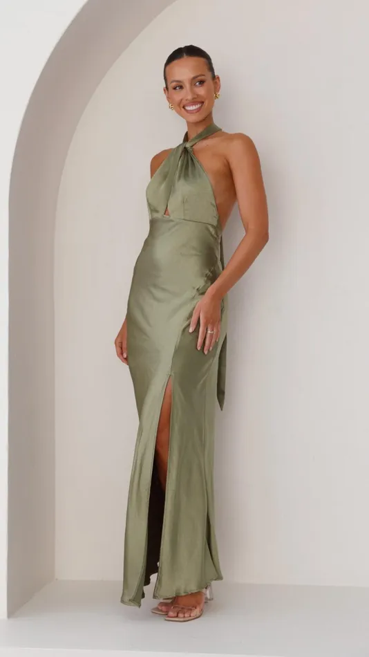 Billy J Dresses Women Amalia Maxi Dress 8211 Olive