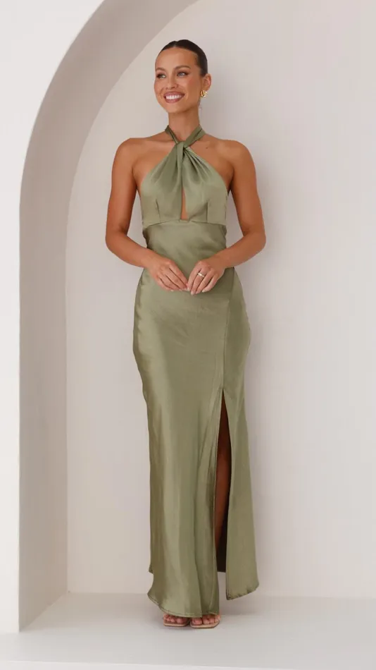 Billy J Dresses Women Amalia Maxi Dress 8211 Olive