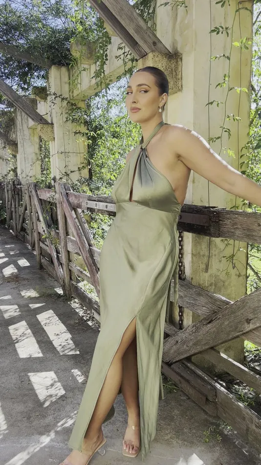Billy J Dresses Women Amalia Maxi Dress 8211 Olive
