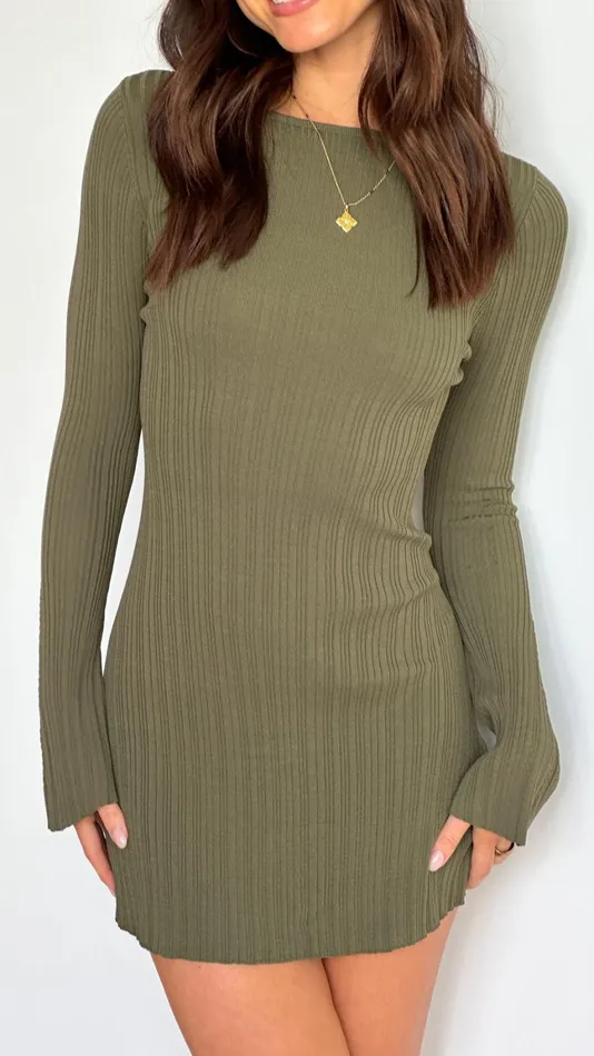Billy J Dresses Women Aster Mini Dress 8211 Khaki