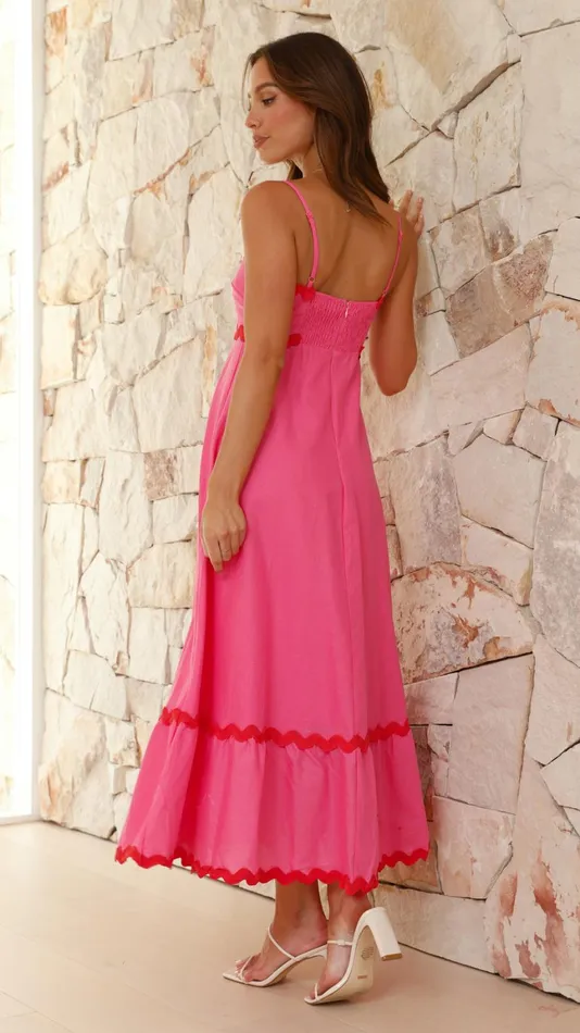 Billy J Dresses Women Brodey Midi Dress 8211 Pink Red