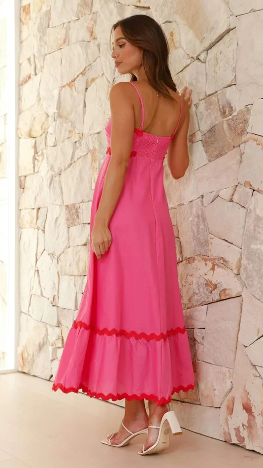 Billy J Dresses Women Brodey Midi Dress 8211 Pink Red