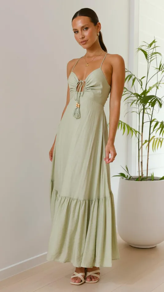 Billy J Dresses Women Dabney Maxi Dress 8211 Sage
