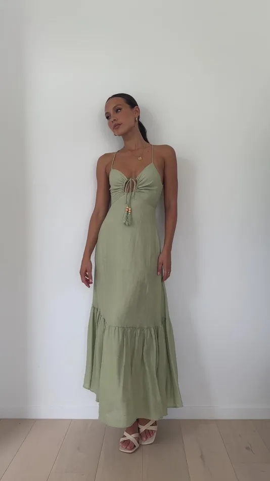 Billy J Dresses Women Dabney Maxi Dress 8211 Sage