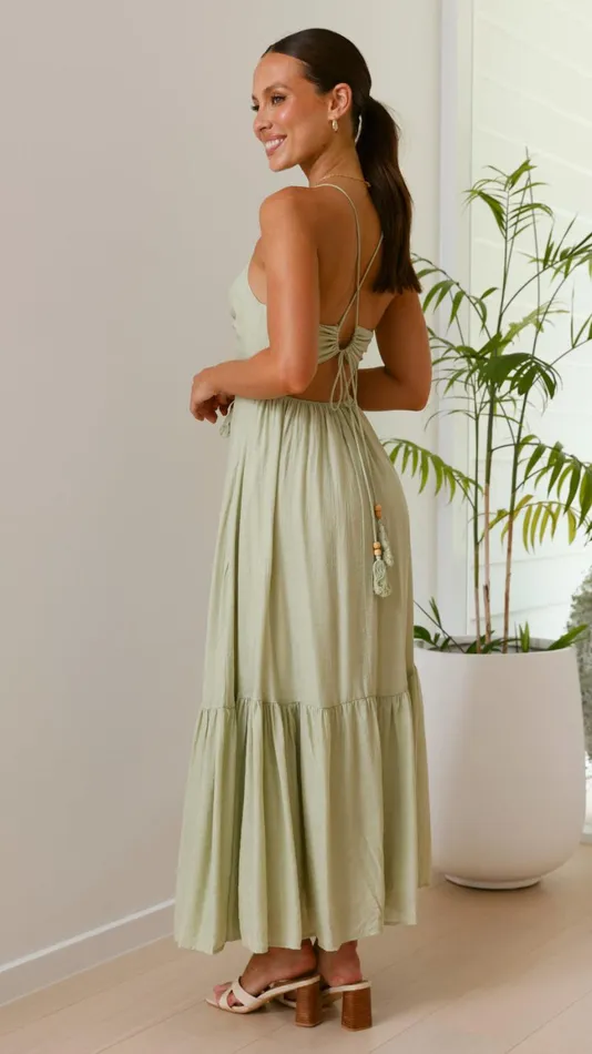 Billy J Dresses Women Dabney Maxi Dress 8211 Sage