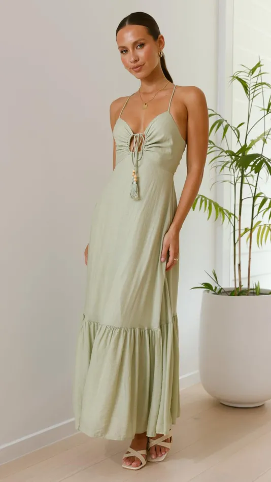 Billy J Dresses Women Dabney Maxi Dress 8211 Sage