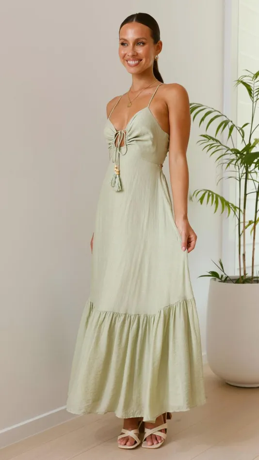 Billy J Dresses Women Dabney Maxi Dress 8211 Sage