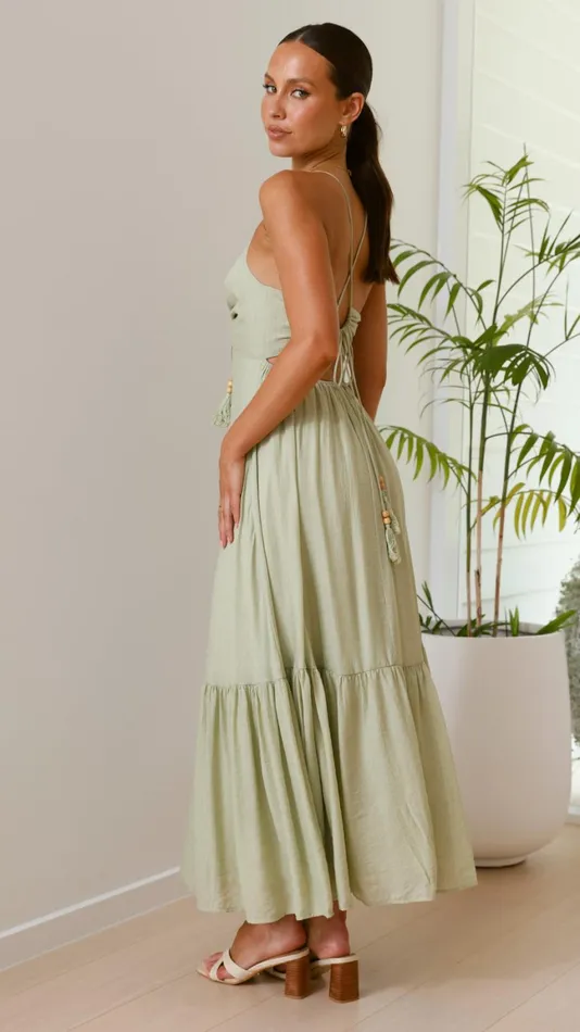 Billy J Dresses Women Dabney Maxi Dress 8211 Sage
