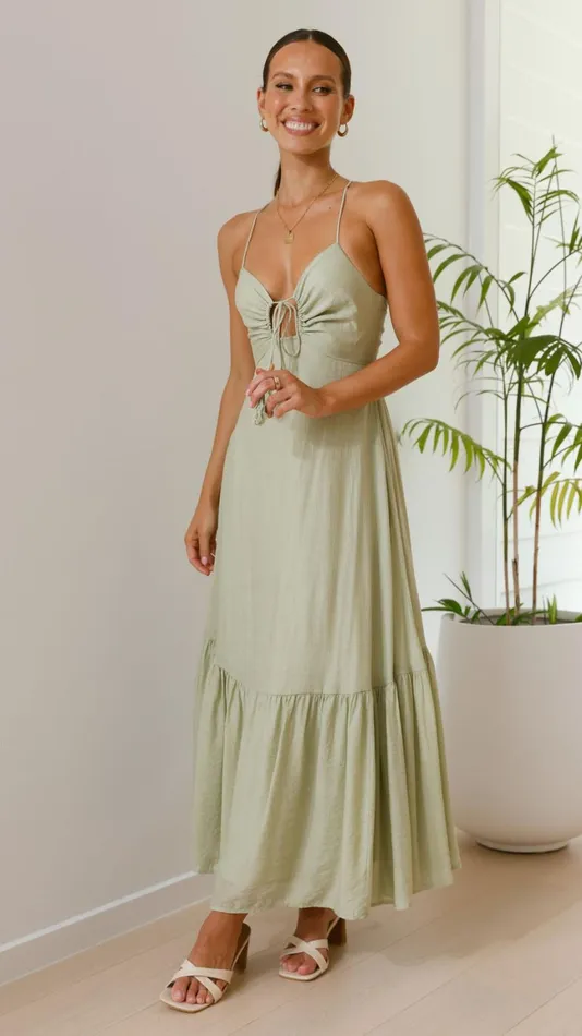 Billy J Dresses Women Dabney Maxi Dress 8211 Sage