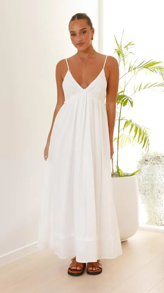 Billy J Dresses Women Elouise Maxi Dress 8211 White
