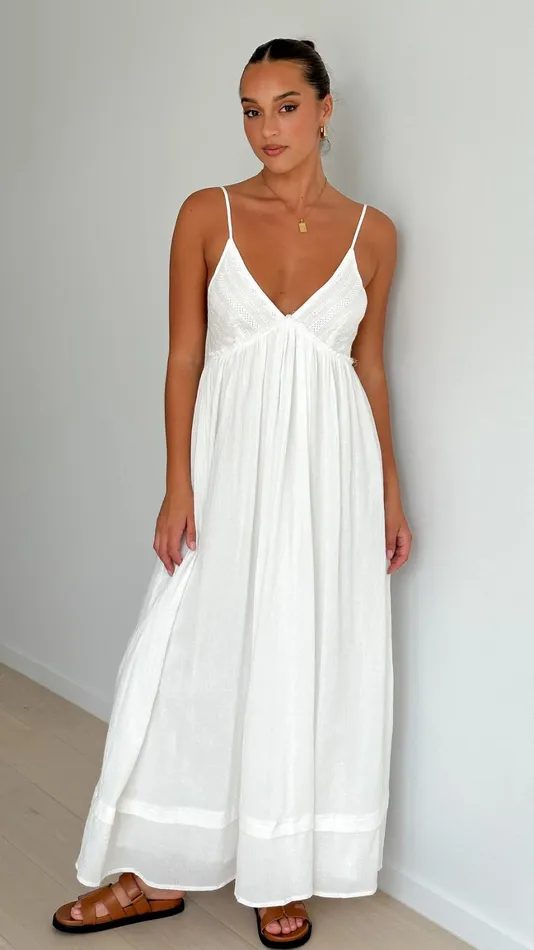 Billy J Dresses Women Elouise Maxi Dress 8211 White