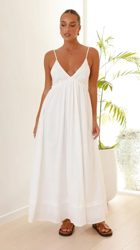 Billy J Dresses Women Elouise Maxi Dress 8211 White
